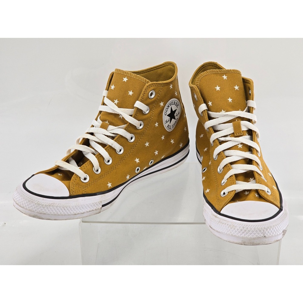 Converse Chuck Taylor All Star High Top Mens 9 Womens 11 Gold Star - Excellent